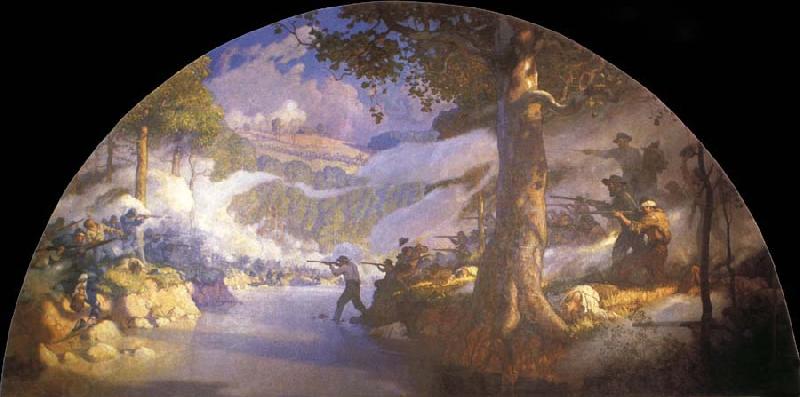 NC Wyeth The Battle of Wilson-s Creek oil painting picture